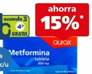 Farmacia San Pablo Metformina tab 850mg c/60 cronix oferta