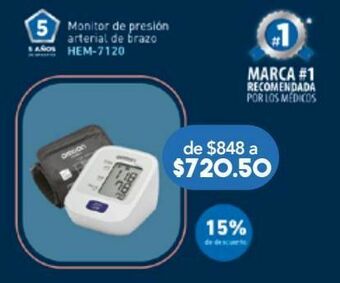 Farmacia San Pablo Omron baumanometro hem-7120 c/2pzs oferta