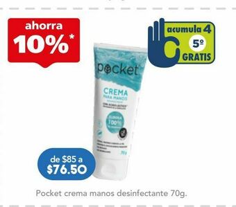 Farmacia San Pablo Pocket crema manos desinfectante c/70gr oferta