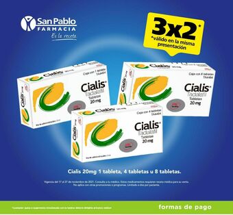 Farmacia San Pablo Cialis tab 20mg caj c/8 oferta
