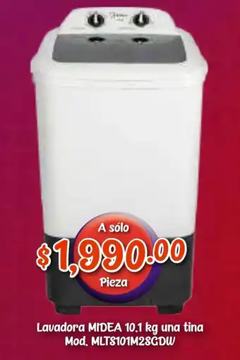 Super Aki Lavadora MIDEA 10.1 kg Una Tina Mod. MLTS101M2SGDW oferta