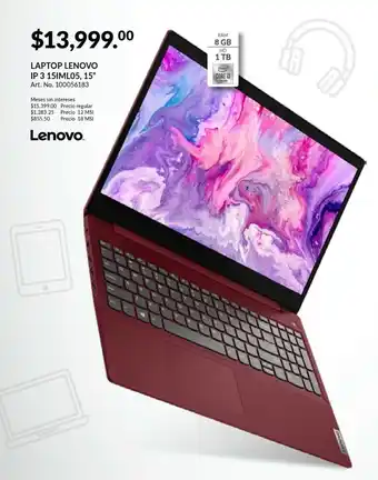 Office Depot Laptop Lenovo IP 3 15IML05, 15" oferta