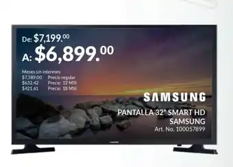 Office Depot Samsung - Pantalla 32" Smart HD Samsung oferta