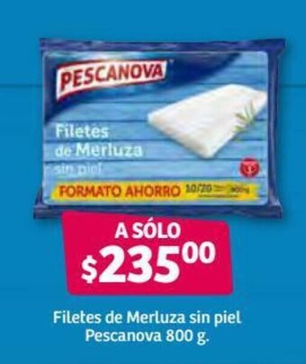 Filetes de Merluza Sin Piel Pescanova 800g