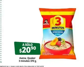 Soriana Súper Avena Quaker 3 Minutos 370g oferta