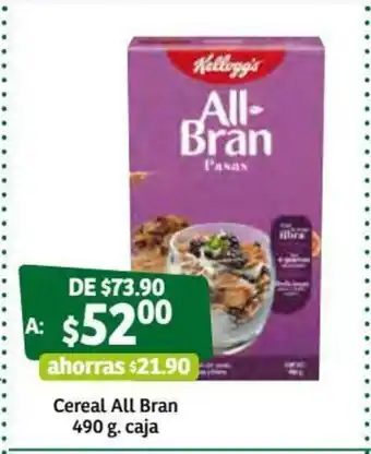 Soriana Súper Cereal All Bran 490g Caja oferta