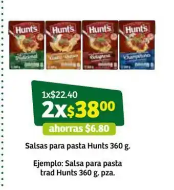 Soriana Súper Salsas para pasta Hunts 360g oferta
