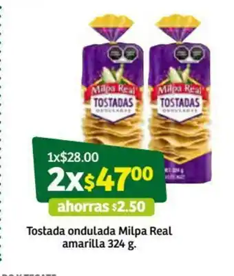 Soriana Súper Tostada Ondulada Milpa Real Amarilla 324g oferta