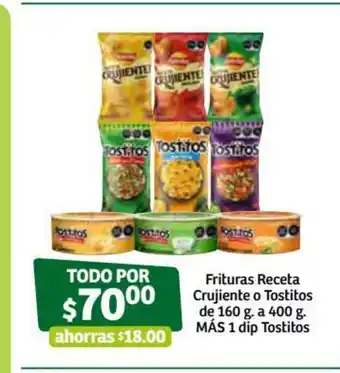Frituras Receta Crujiente o Tostitos de 160g a 400g Mas 1 dip Tostitos