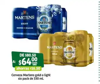 Cerveza Mertens Gold o Light Six Pack de 330ml
