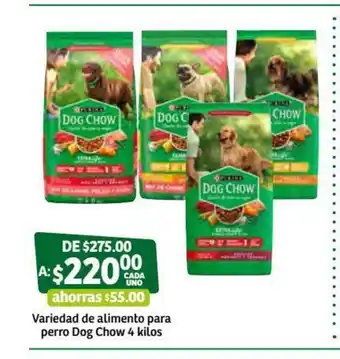 Soriana Súper Variedad de Alimento Para Perro Dog Chow 4 Kilos oferta