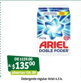 Soriana Súper Detergente Regular Ariel 4.5K oferta