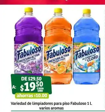 Soriana Súper Variedad de Limpiadores para piso Fabuloso 1L Varios Aromas oferta