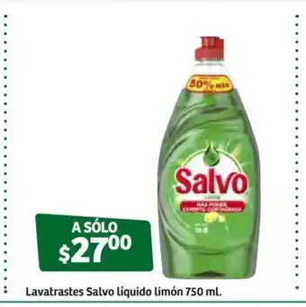Soriana Súper Lavatrastes Salvo Liquido Limon 750ml oferta