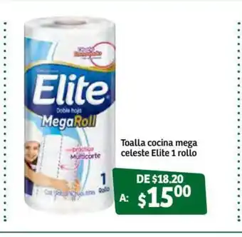 Soriana Súper Toalla Cocina Mega Celeste Elite 1 Rollo oferta