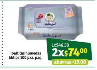 Toallitas Humedas bbtips 100pza paq