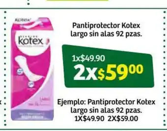 Soriana Súper Pantiprotector Kotex Largo Sin Alas 92 pzas oferta