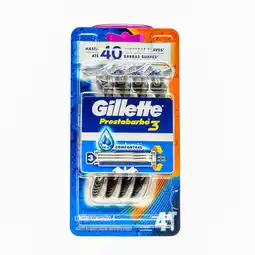 Farmacias YZA GILLETTE PRESTOBARBA 3 RASTRILLO 4 PZAS oferta