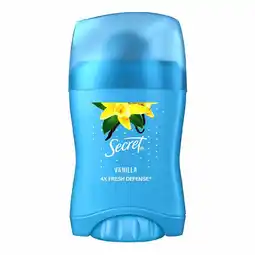 Farmacias YZA SECRET DESODORANTE STICK VANILLA 45G oferta