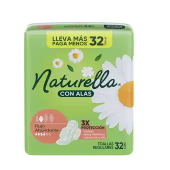 Farmacias YZA Naturella C/Alas Flujo Abundant 32 Pzas oferta