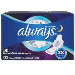 Farmacias YZA Always Noct Seda Sec Ext Larga 22 Pzas oferta