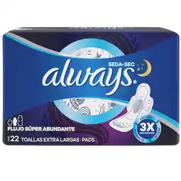Farmacias YZA Always Noct Seda Sec Ext Larga 22 Pzas oferta