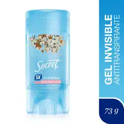Farmacias YZA Secret Clear Gel Pwd Prot Cotton 73G oferta