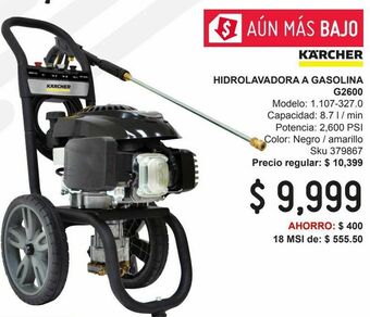 Sodimac Homecenter Hidrolavadora de gasolinag2600 svc oferta