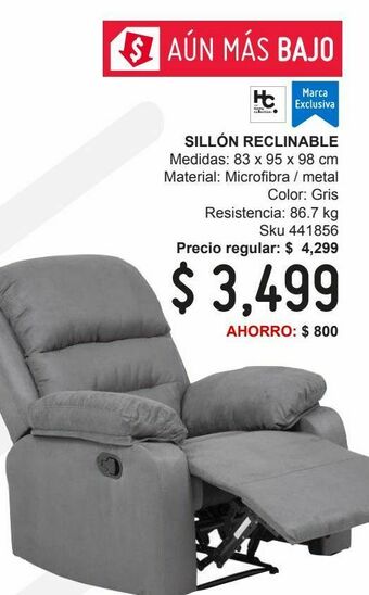 Sodimac Homecenter sb sillon reclina promo oferta