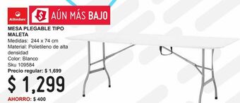 Sodimac Homecenter Mesa plegable tipo maleta 244 cm oferta