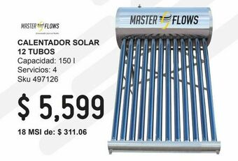 Sodimac Homecenter Calentador solar 12 tubos 150 lts oferta
