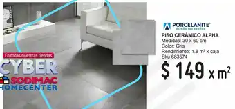 sbl piso/muro 30x60 alpha gray 1.8