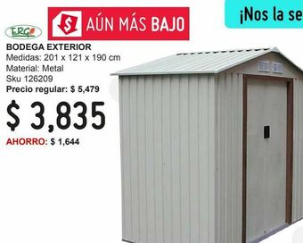 Sodimac Homecenter Bodega exterior jardín 201 x 121 x 190 cm oferta