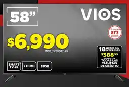 Soriana Híper Vios smart tv 58" oferta