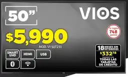 Soriana Híper VIOS smart tv 50" oferta