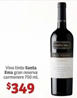 Soriana Híper Santa Ema vino tinto gran reserva carmenere oferta