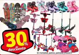 En montables, patines, patinetas y scooters