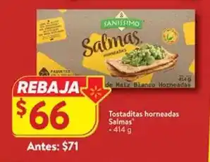 Walmart Salmas - tostaditas horneadas oferta