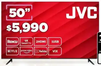 Soriana Híper Jvc smart tv 50" oferta