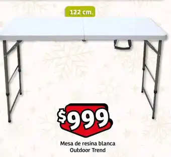 Soriana Mercado Outdoor trend mesa de resina blanca oferta