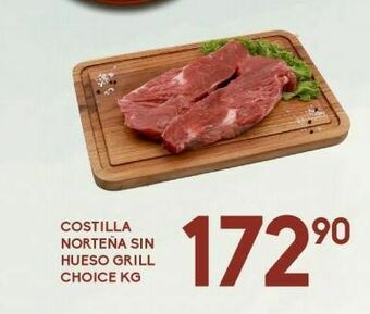 Alsuper Costillas norteña sin hueso grill choice kg oferta