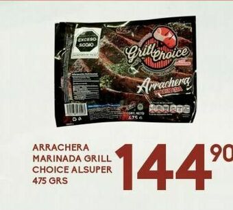 Alsuper Arrachera marinada grill choice alsuper 475g oferta
