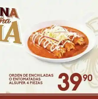 Alsuper Enchiladas rojas, verdes o entomatadas orden 4 pz oferta