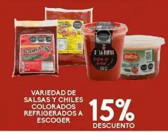 Alsuper Salsas y chiles colorados regrigerados a escoger oferta