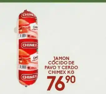 Alsuper Jamón cocido de pavo y cerdi chimex kg oferta