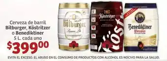 Soriana Híper Benediktiner - cerveza de barril oferta