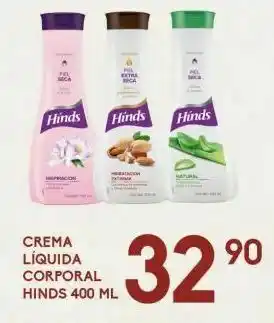 Alsuper Crema liquida corpotal hinds 400 ml oferta