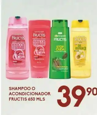 Alsuper Shampoo o acondiconador fructis 650 mls oferta