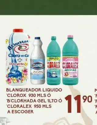 Alsuper Blanqueador liquido clorox 930 mls oferta