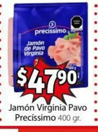 Soriana Mercado Jamon Virginia Pavo Precissimo 400gr oferta